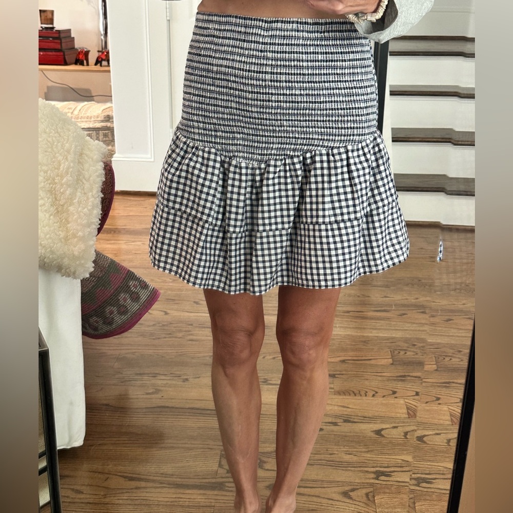 Nation LTD Black and White Bubble Mini Skirt
